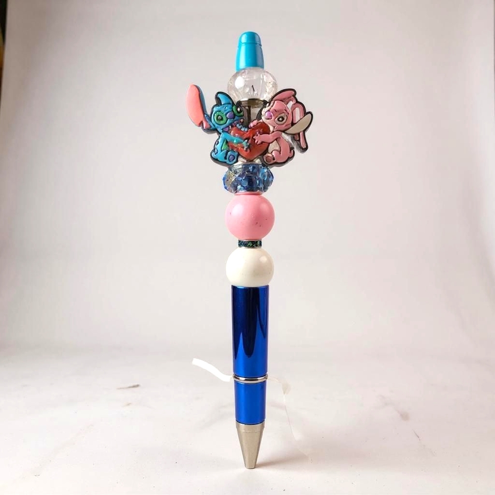 Disney's Stitch & Angel Beaded Rhinestone Pen Set - Gift Box Included - Picture 4 of 11